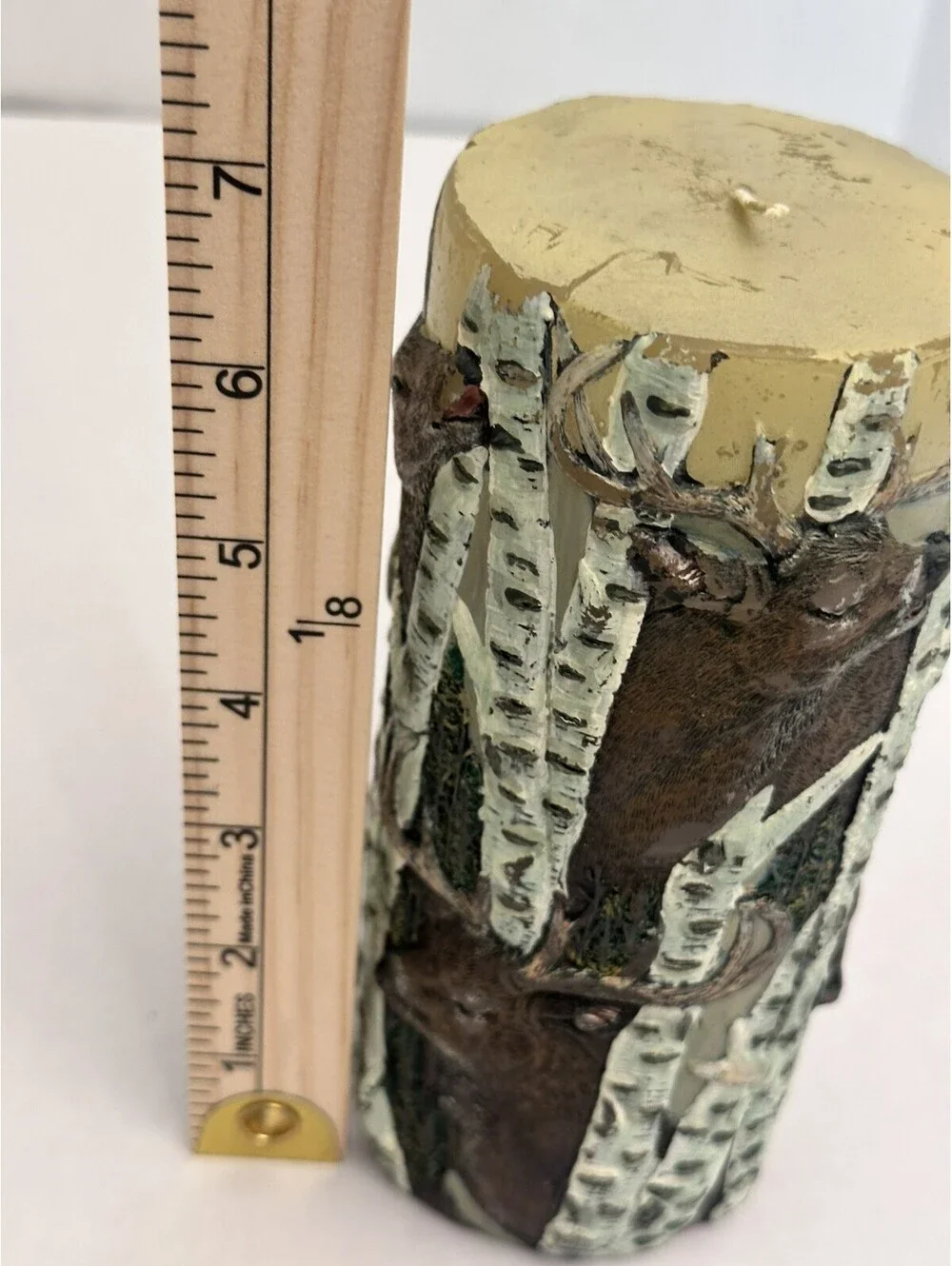 Deer Buck Hunting Woods 25 oz - 3D Pillar Candle - 6.5 x 3 - New (Unlit)